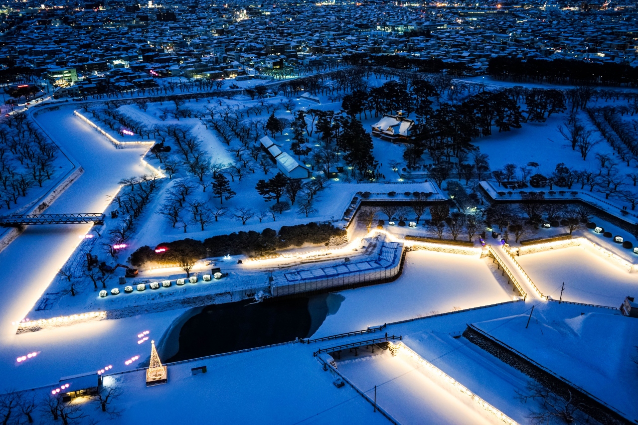 冬　函館　旅行　20選　8位:五稜星の夢イルミネーション