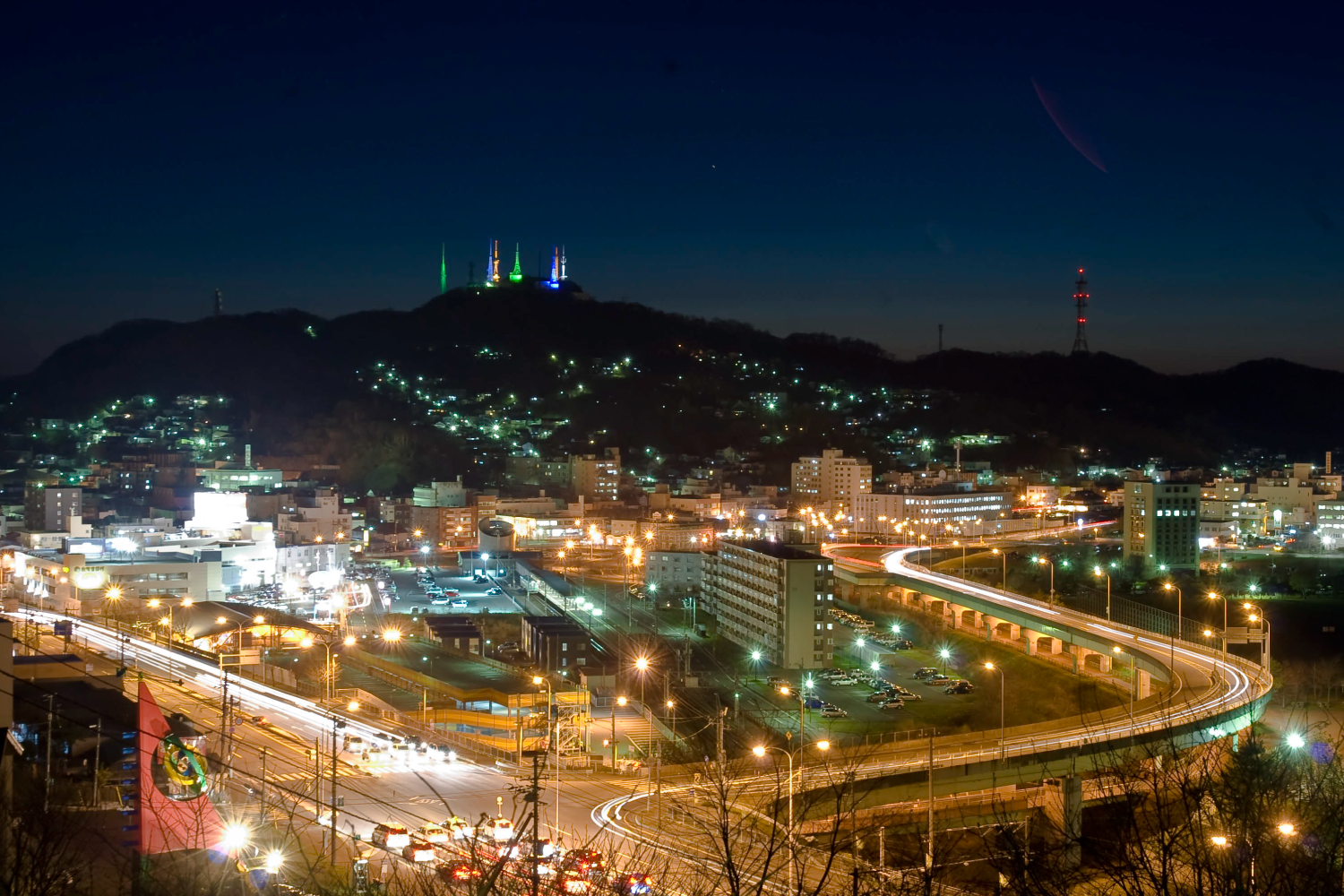 北海道の夜のドライブのおすすめスポット30選　7位:測量山展望台