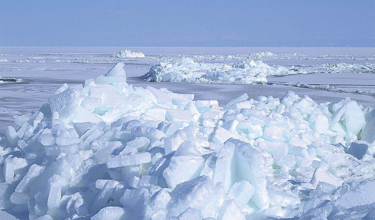 北海道の雪景色のおすすめスポット4位:オホーツク海の流氷